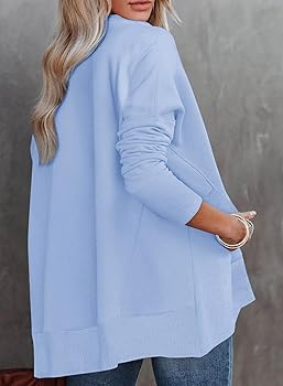 Dokotoo Womens Oversized Half Zip Pullover Sweatshirt for